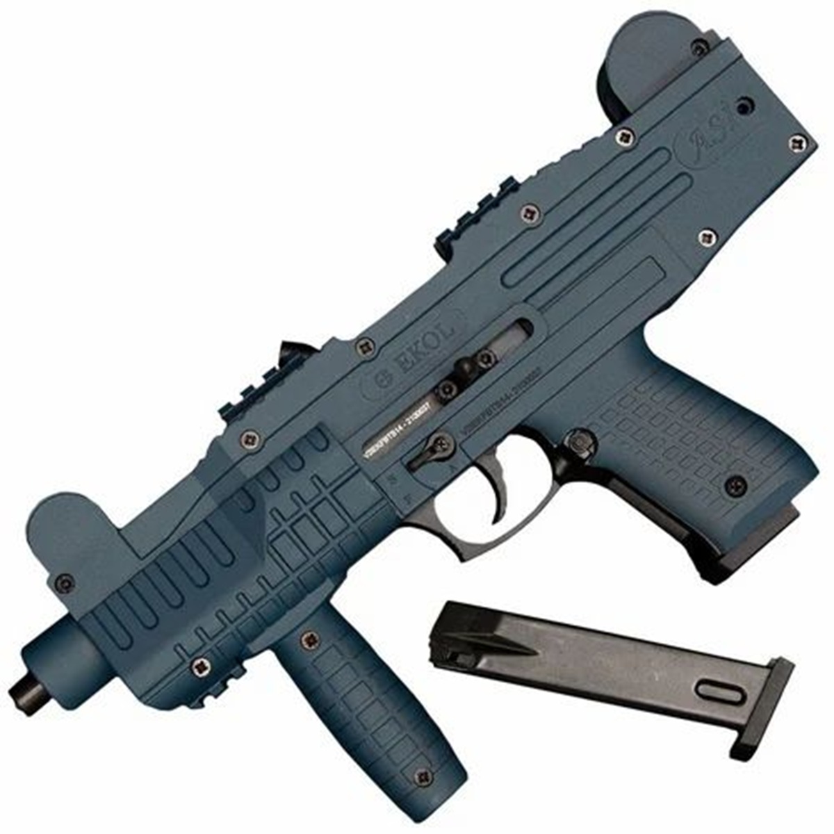 Militia Asi Full-Auto 9mm Blank Non-Gun Prop Uzi (Black) 4