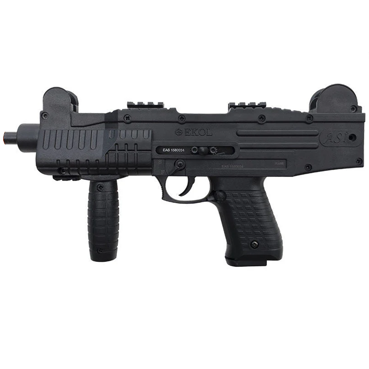 Militia Asi Full-Auto 9mm Blank Non-Gun Prop Uzi (Black) 6