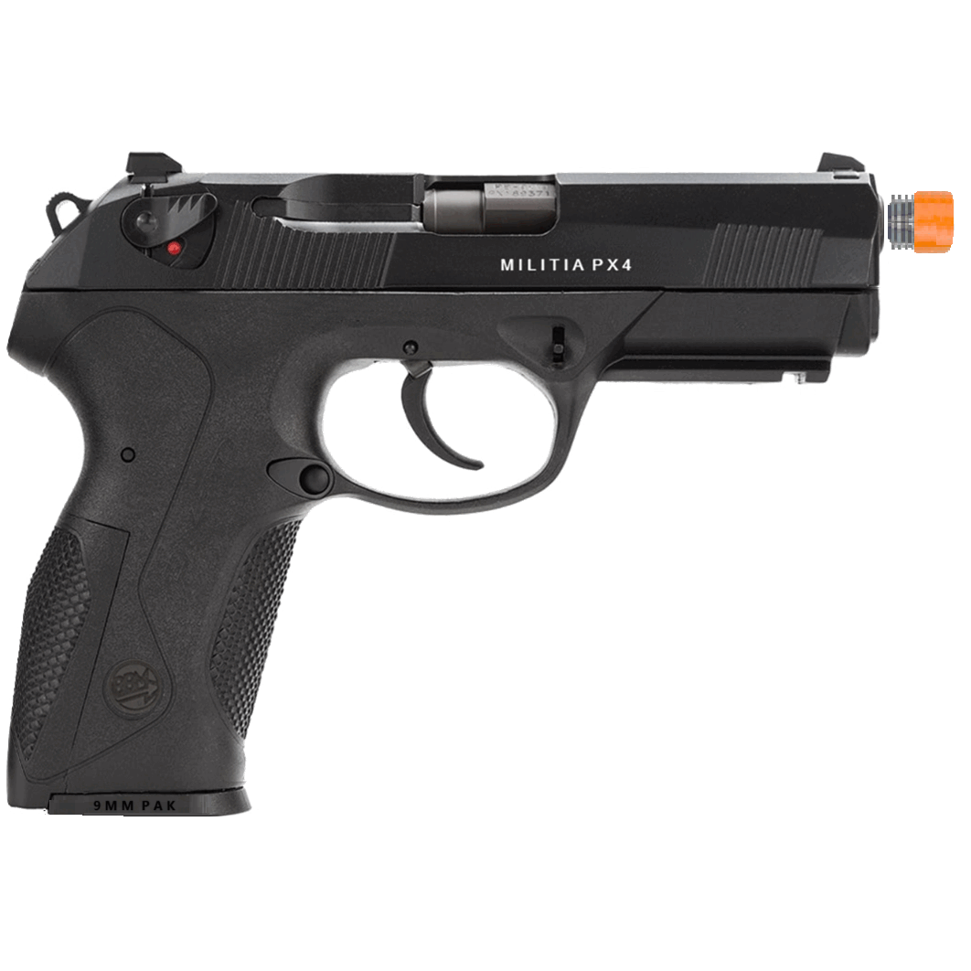 Militia Model PX4 Storm Semi-Auto 9mm Blank Non-Gun Prop Pistol (Black) GIF