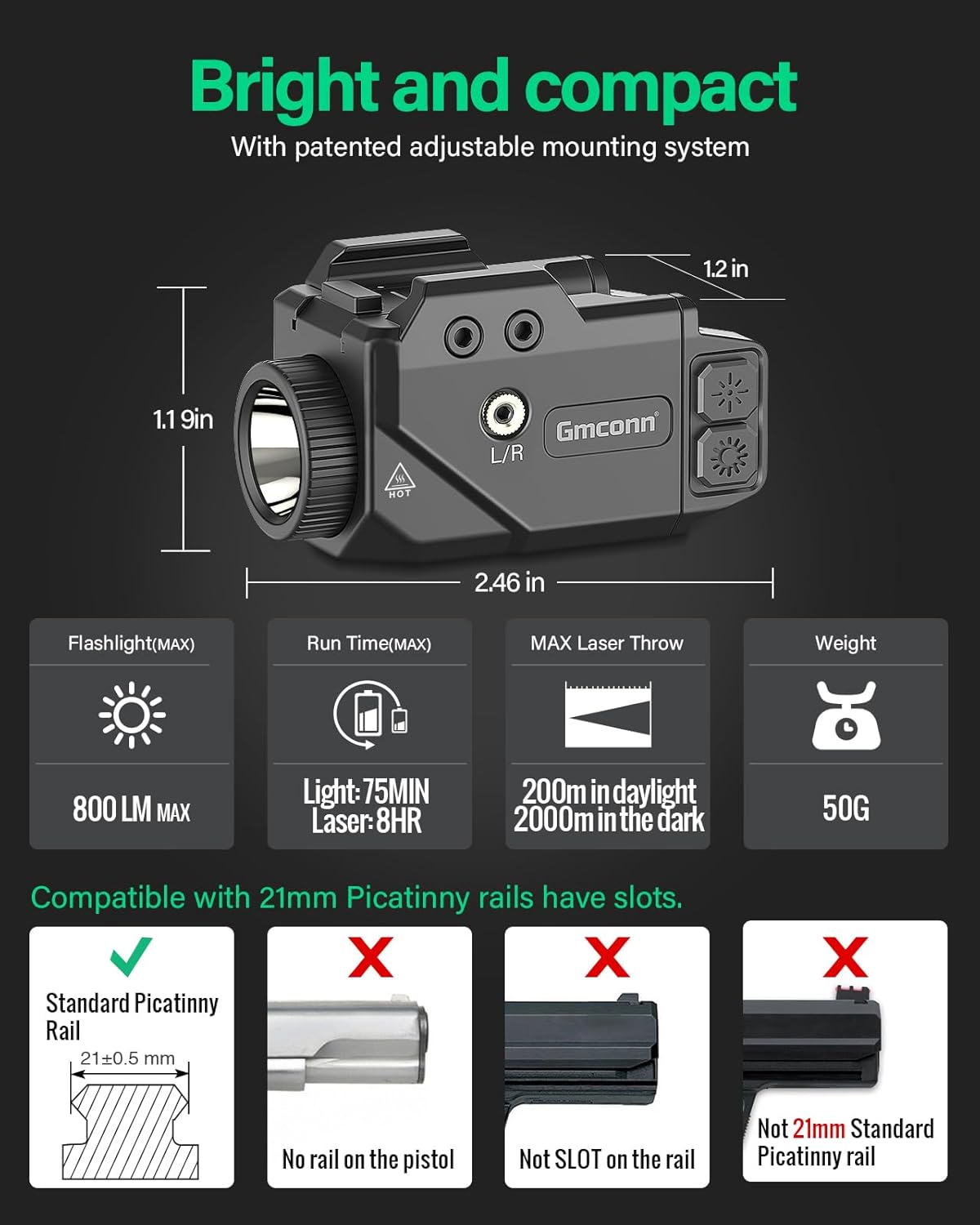 Implem xHD-7 Camera Laser Light Gun Attachment 2